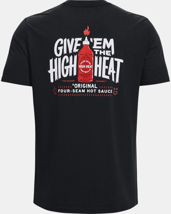 Men's UA Baseball High Heat T-Shirt, Black, pdpMainDesktop image number 4